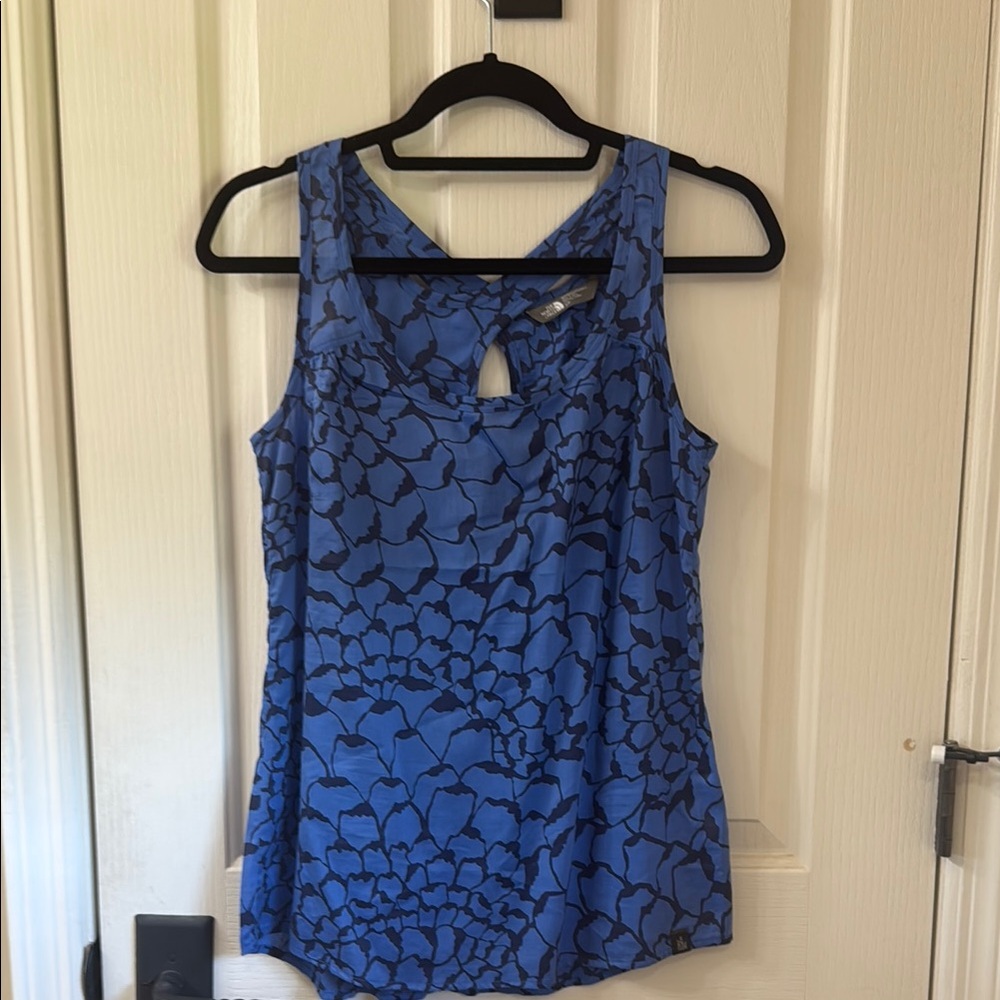 The North Face Blue and Black Patterned Tank Top